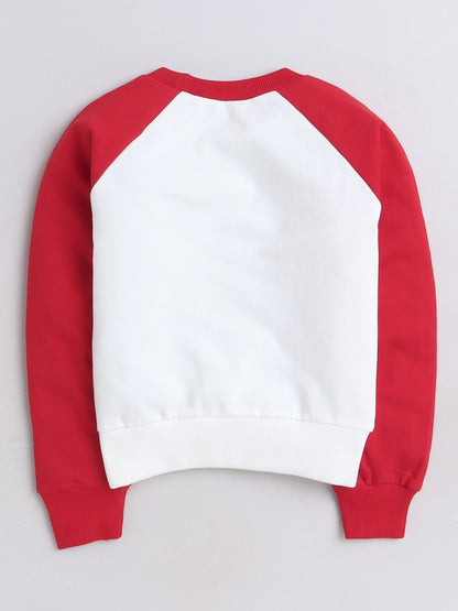 Raglan Full Sleeves Placement Text   Printed Cotton Terry Autumn Winter Sweatshirt