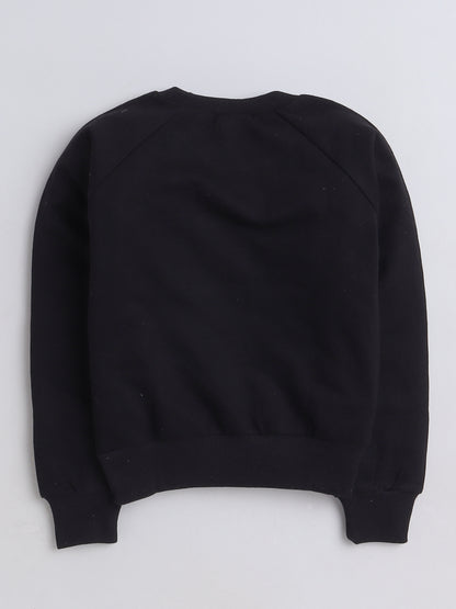 Full Sleeves Side Flap Style Button Detailed Cotton Terry Autumn Winter Sweatshirt