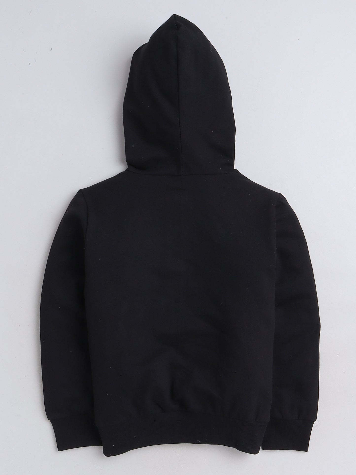 Full Sleeves Solid Front Zipper Hooded Cotton Terry Autumn Winter Sweatshirt