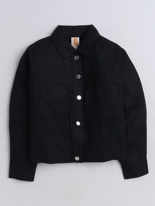 Full Sleeves Solid  Cotton Twill Jacket