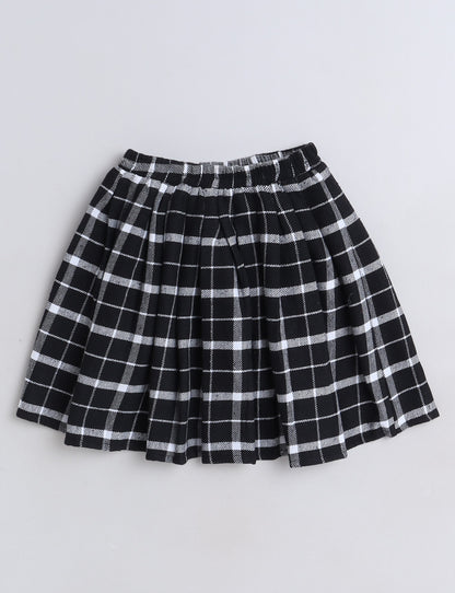 Cotton Fleece Plaid  Checked  Woolen  Skirt
