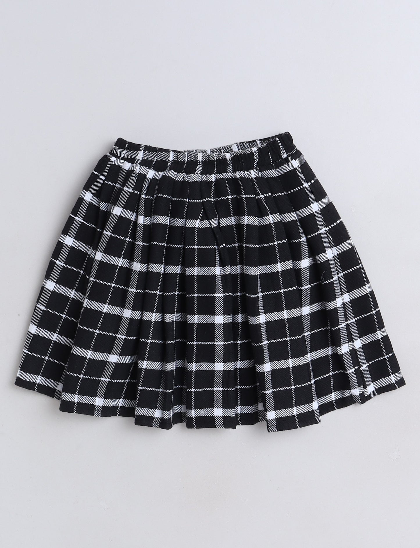 Cotton Fleece Plaid  Checked  Woolen  Skirt