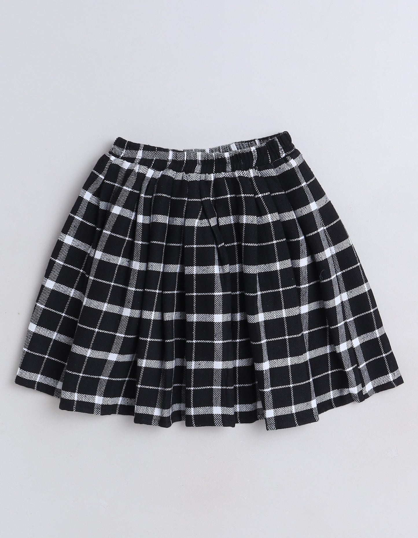Cotton Fleece Plaid  Checked  Woolen  Skirt
