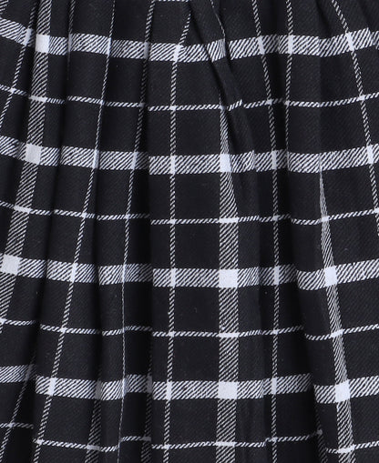 Cotton Fleece Plaid  Checked  Woolen  Skirt