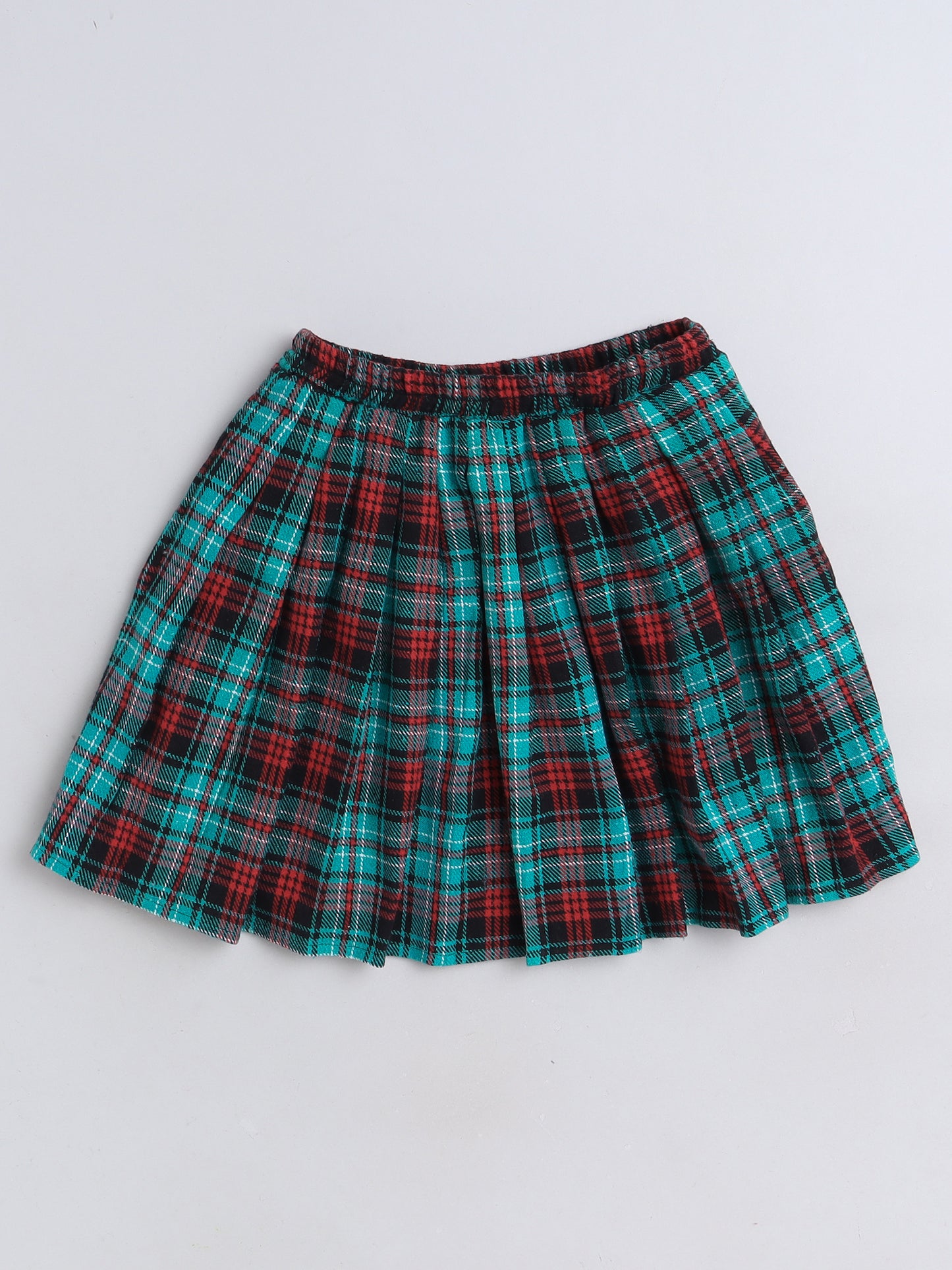 Cotton Fleece Plaid  Checked  Woolen  Skirt