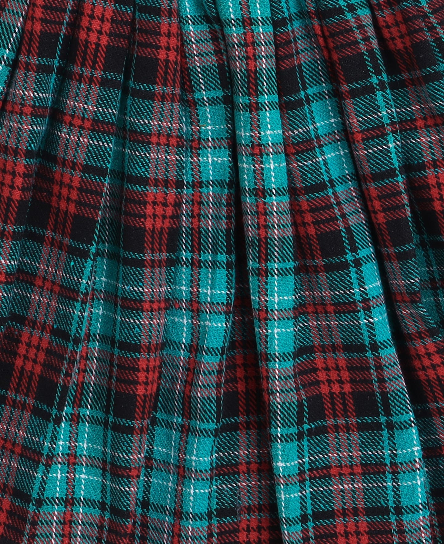 Cotton Fleece Plaid  Checked  Woolen  Skirt