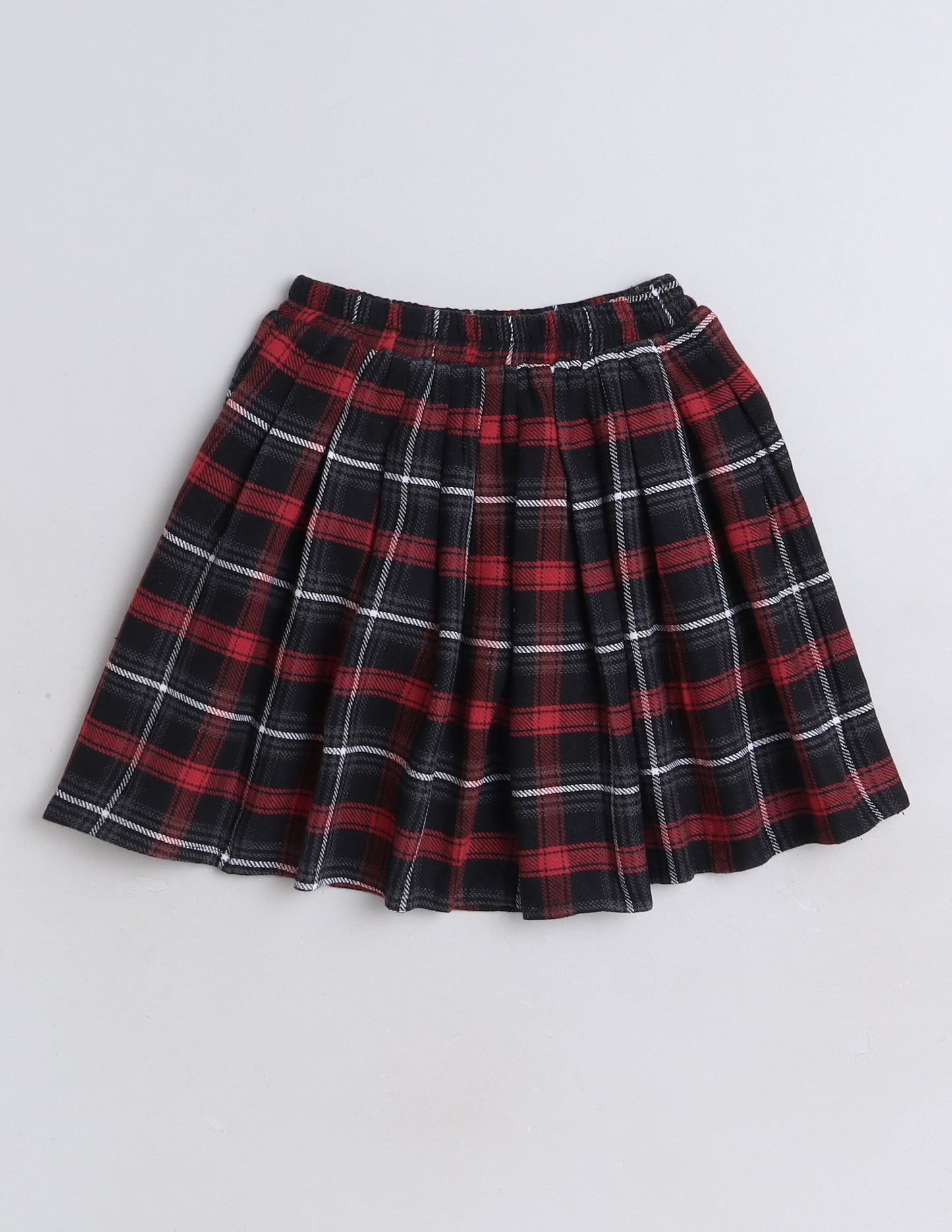 Cotton Fleece Plaid  Checked  Woolen  Skirt