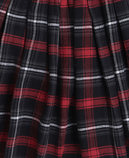 Cotton Fleece Plaid  Checked  Woolen  Skirt