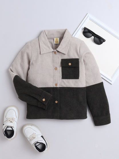 Corduroy 2 Colour Full Sleeves Shirt With One Side Pocket