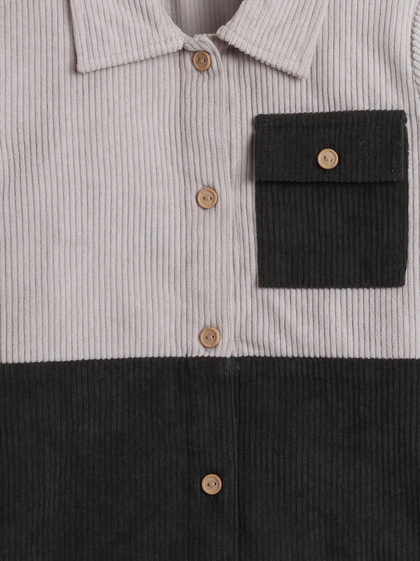 Corduroy 2 Colour Full Sleeves Shirt With One Side Pocket