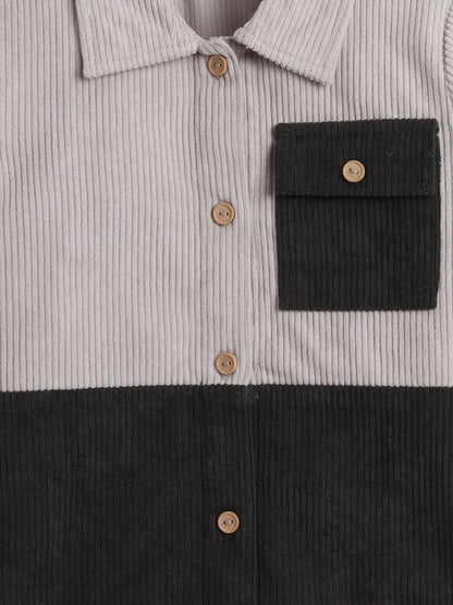 Corduroy 2 Colour Full Sleeves Shirt With One Side Pocket