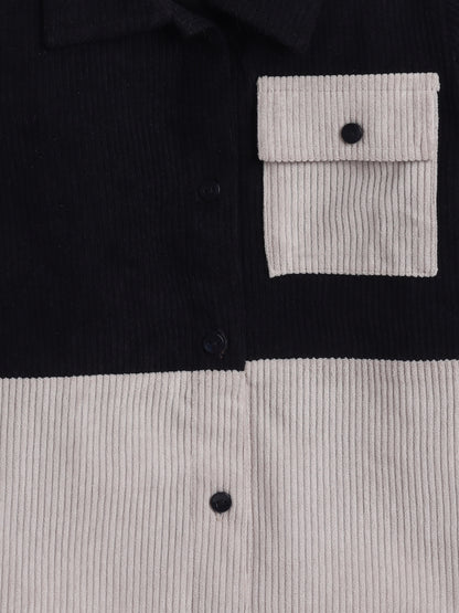 Corduroy 2 Colour Full Sleeves Shirt With One Side Pocket