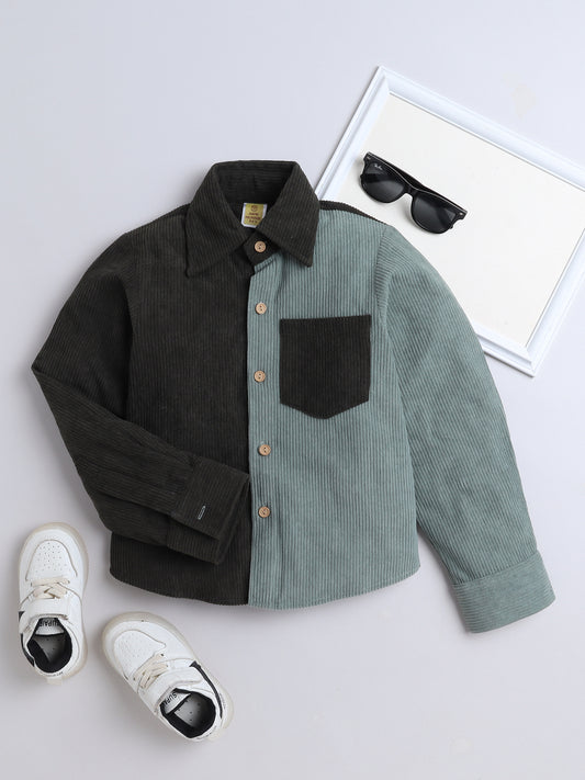 Corduroy 2 Colour Full Sleeves Shirt With One Side Pocket