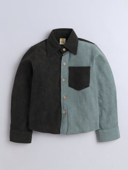 Corduroy 2 Colour Full Sleeves Shirt With One Side Pocket