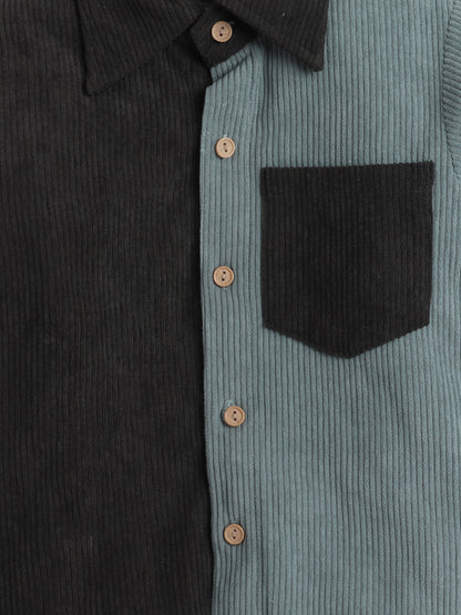 Corduroy 2 Colour Full Sleeves Shirt With One Side Pocket