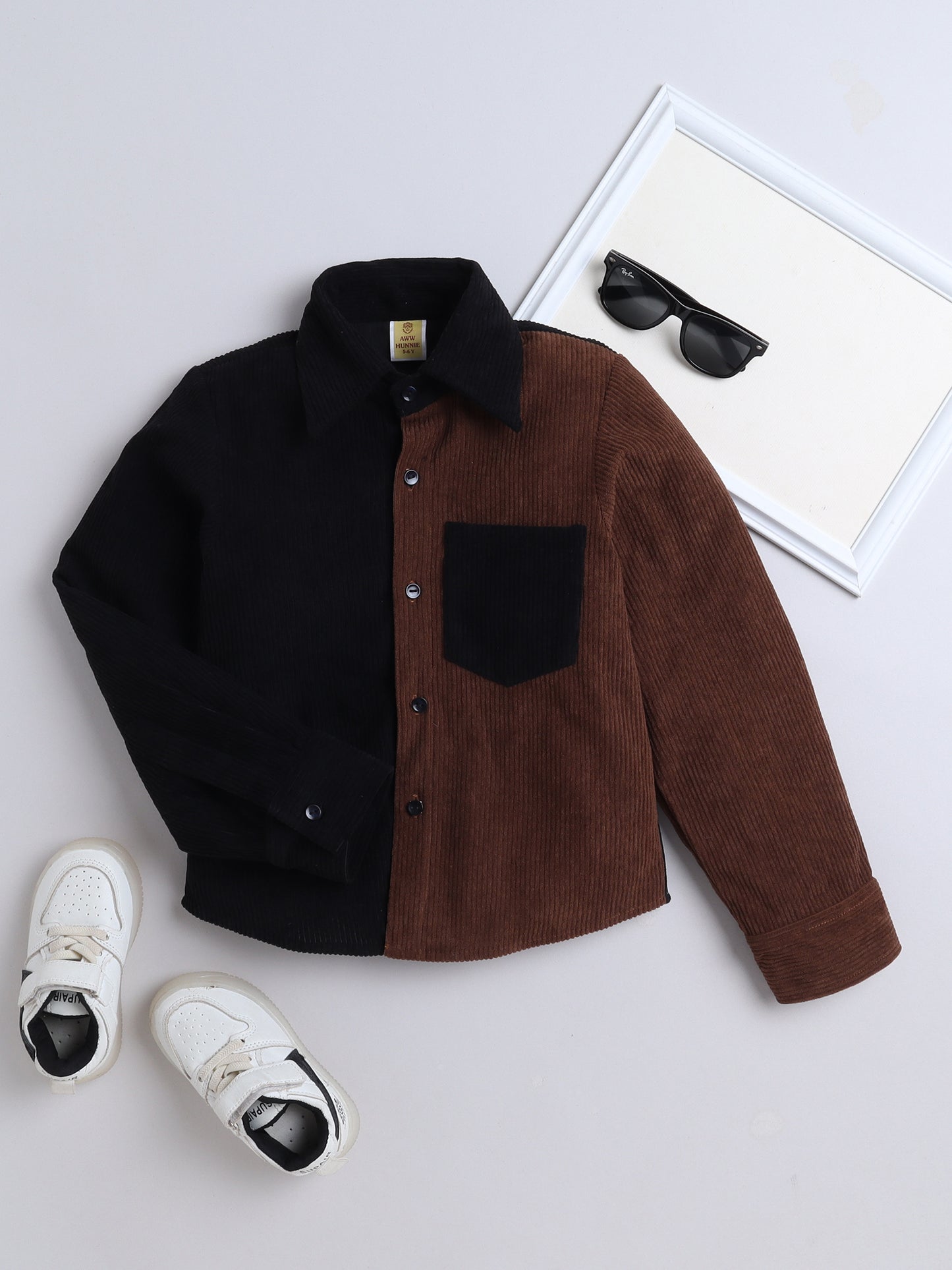 Corduroy 2 Colour Full Sleeves Shirt With One Side Pocket