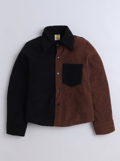 Corduroy 2 Colour Full Sleeves Shirt With One Side Pocket