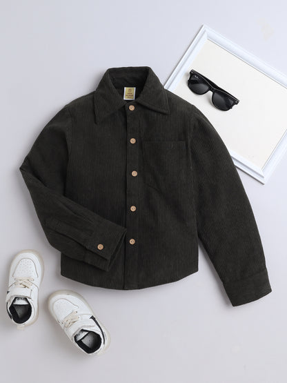 Corduroy Full Sleeves Shirt With One Side Pocket
