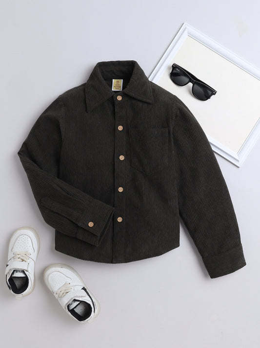 Corduroy Full Sleeves Shirt With One Side Pocket