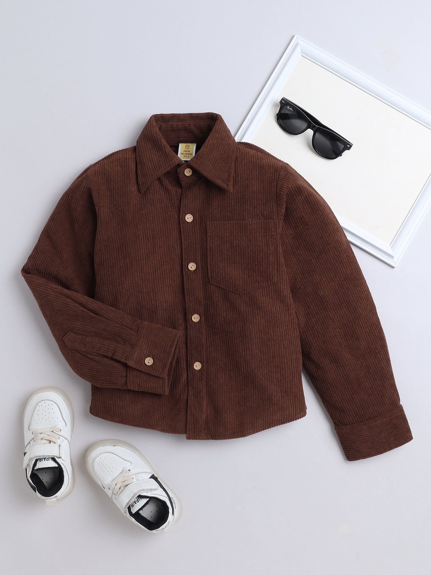 Corduroy Full Sleeves Shirt With One Side Pocket