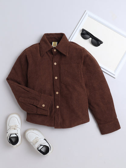Corduroy Full Sleeves Shirt With One Side Pocket