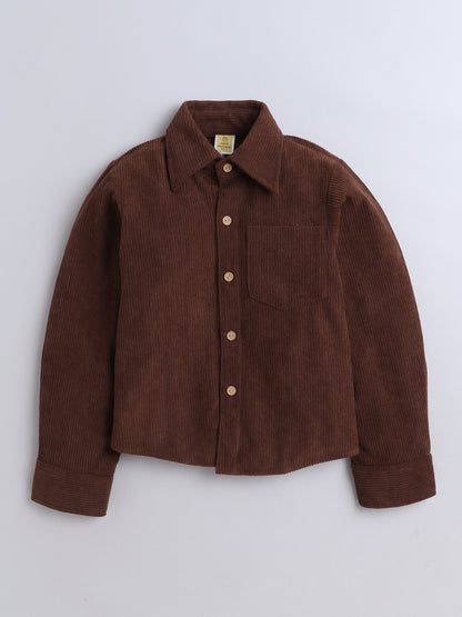Corduroy Full Sleeves Shirt With One Side Pocket