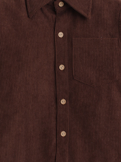 Corduroy Full Sleeves Shirt With One Side Pocket