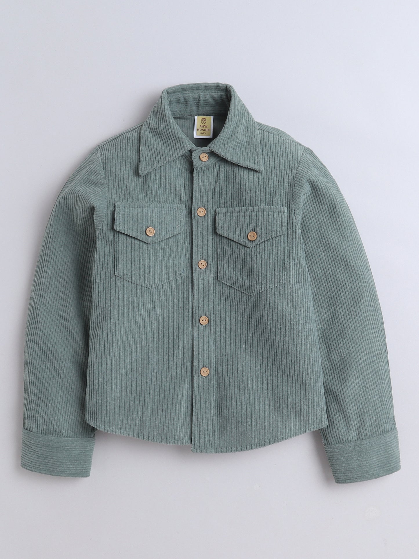 Corduroy Full Sleeves Ribbed Shirt