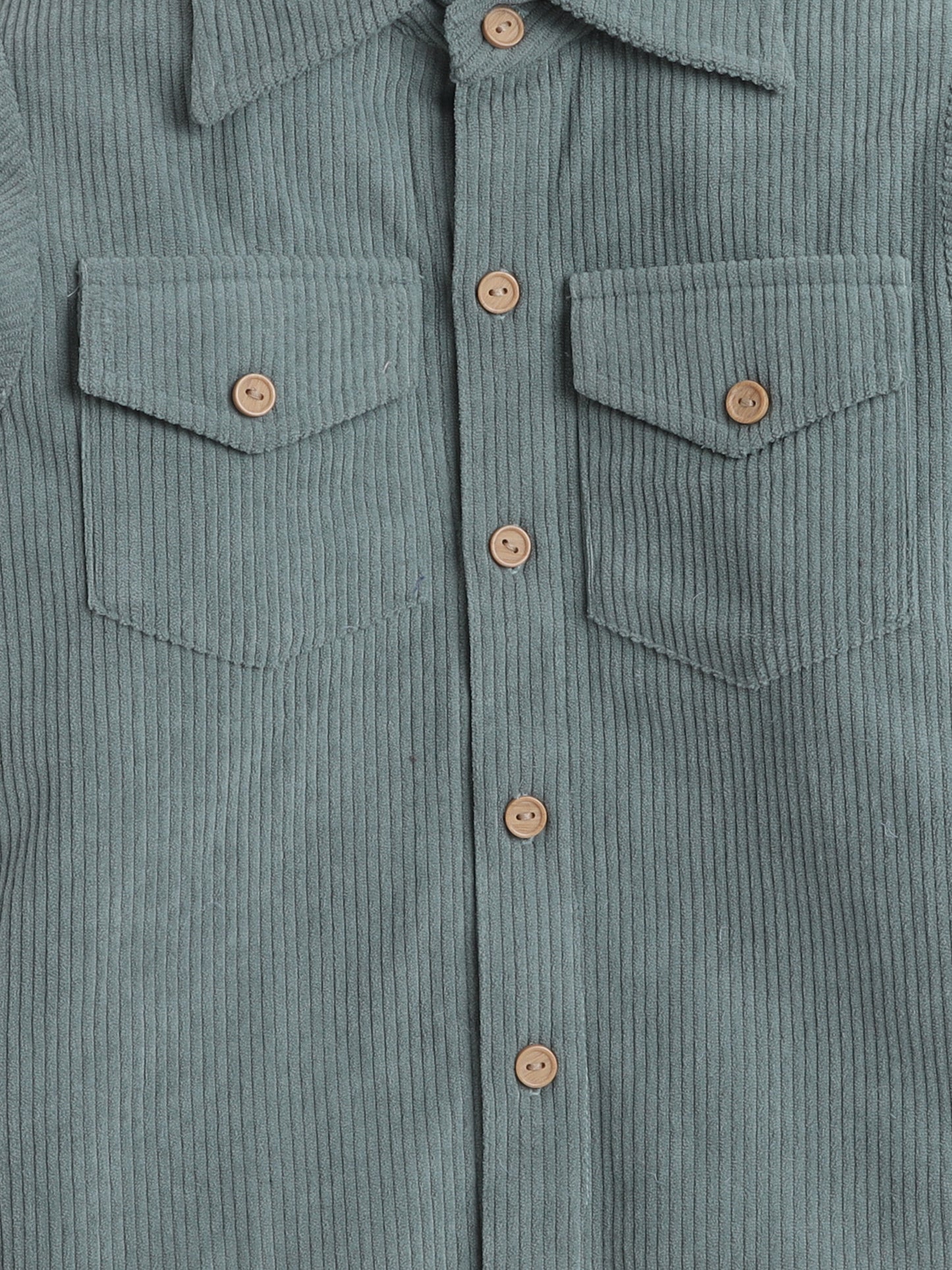 Corduroy Full Sleeves Ribbed Shirt