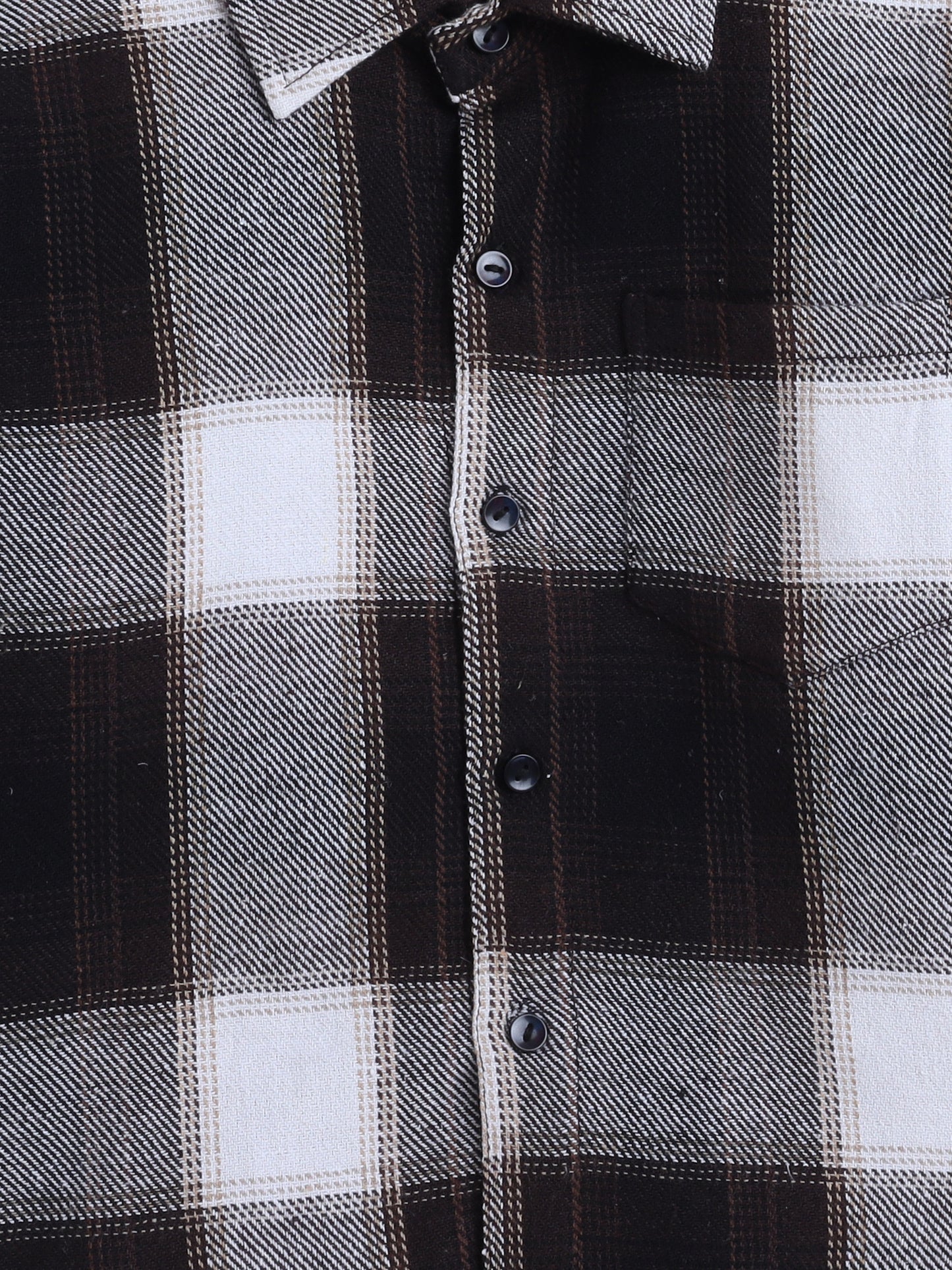 Woolen Check Full Sleeves Shirt With One Side Pocket