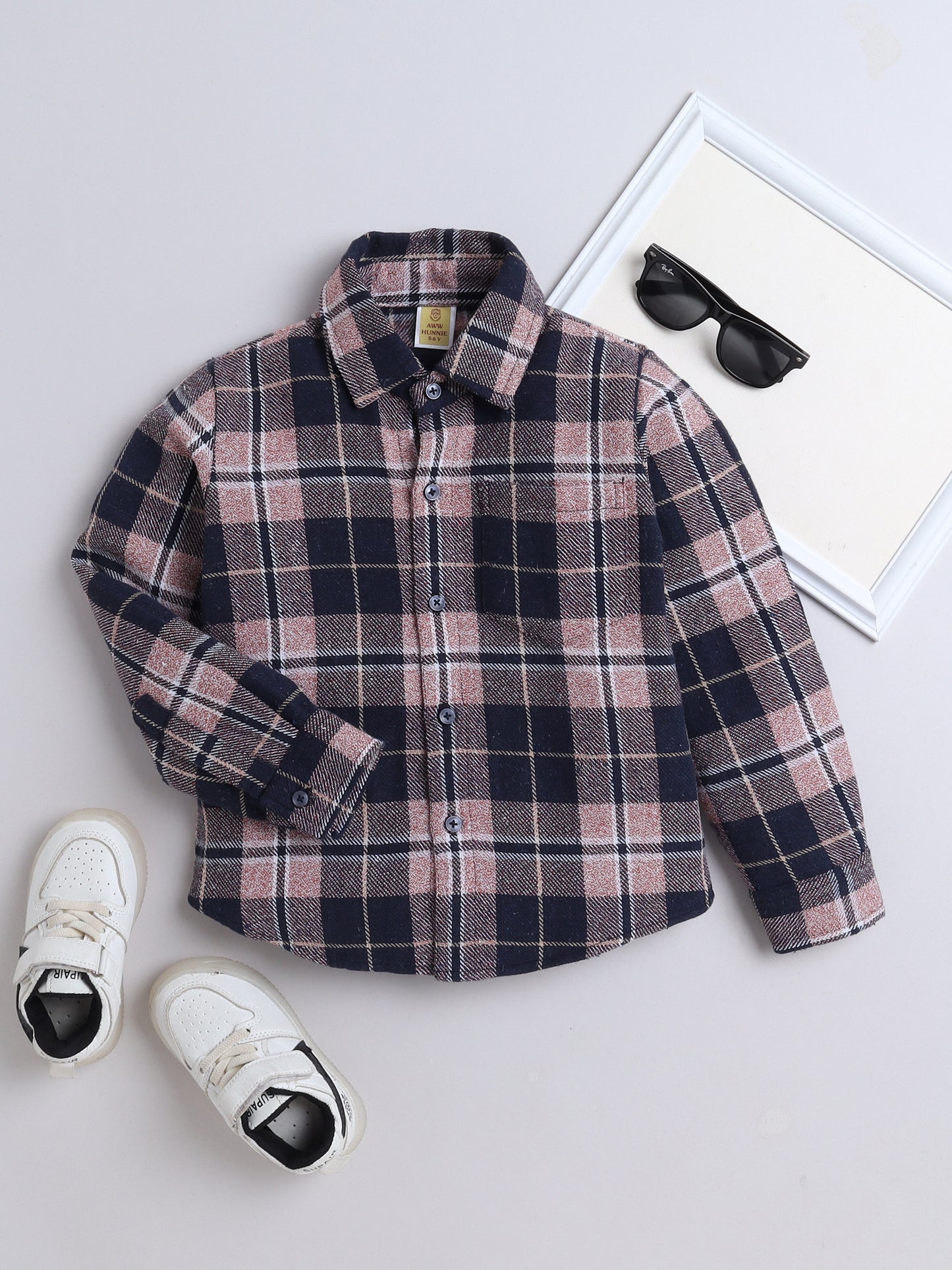 Woollen Full Sleeves Checked Shirt