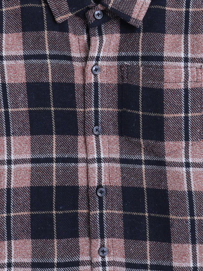 Woollen Full Sleeves Checked Shirt