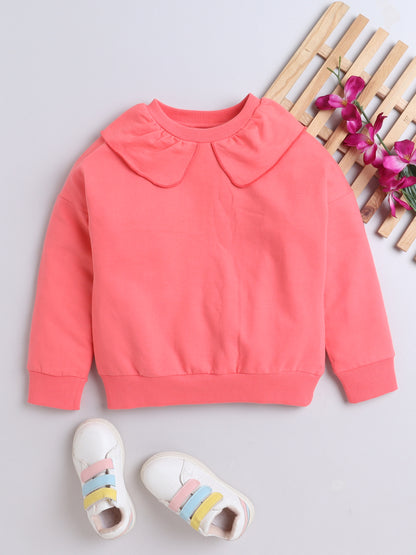 Cotton Terry Full Sleeves Solid Sweatshirt