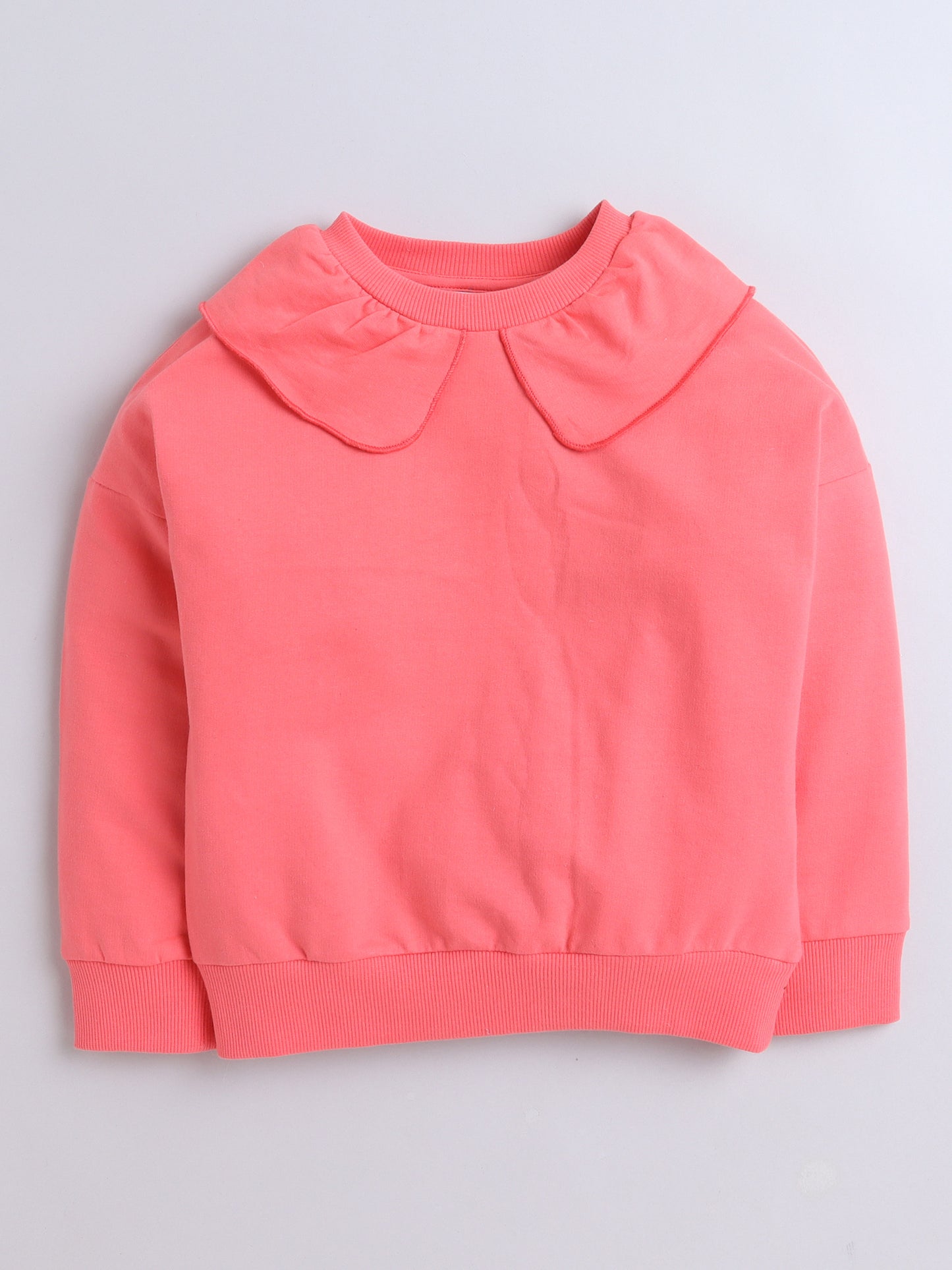 Cotton Terry Full Sleeves Solid Sweatshirt