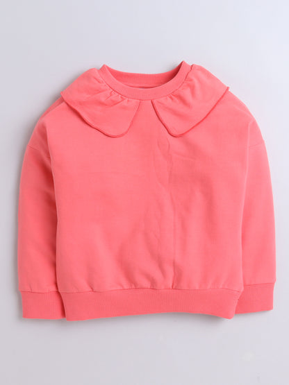 Cotton Terry Full Sleeves Solid Sweatshirt