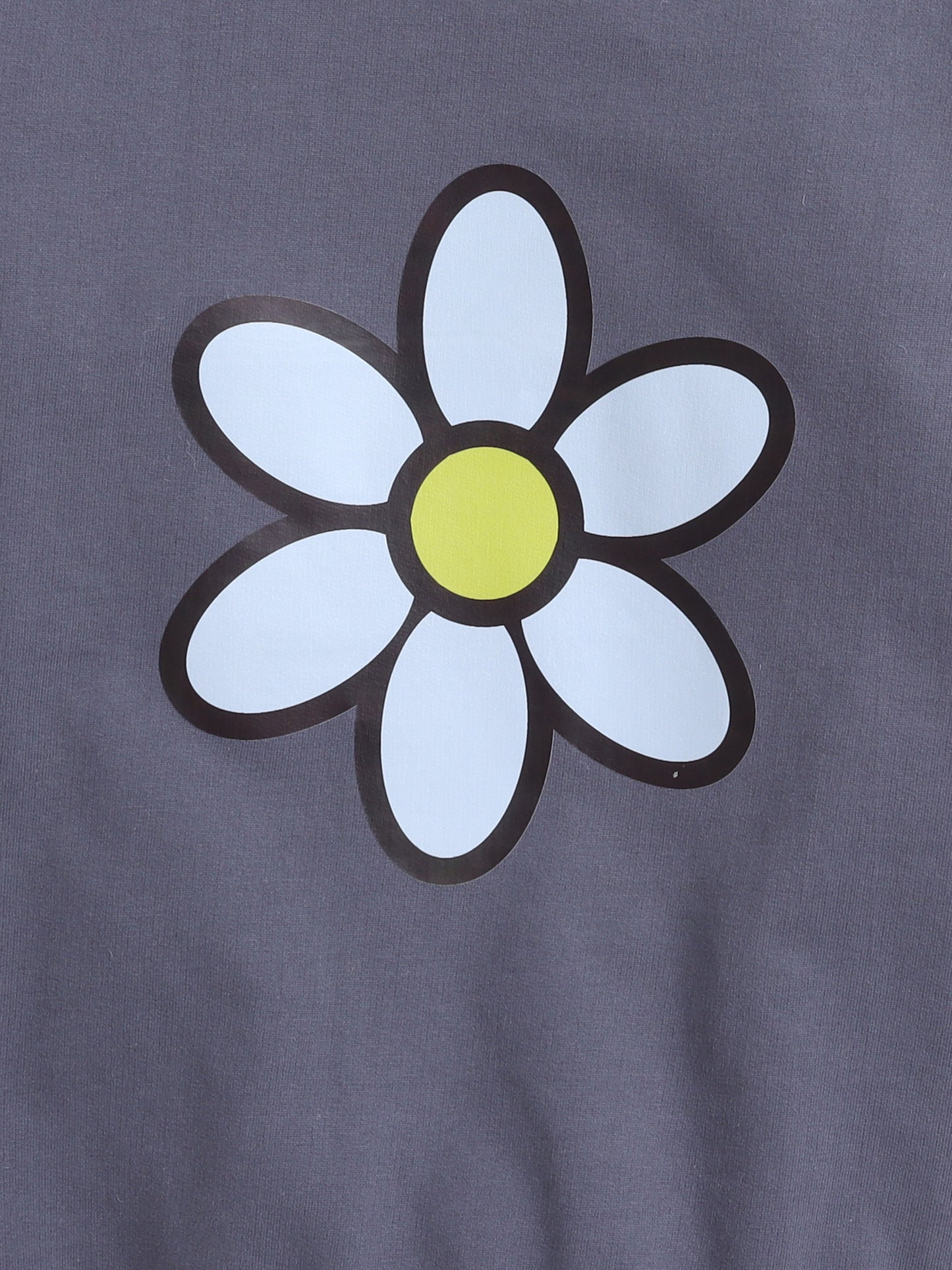 Cotton Terry Flower Print Sweatshirt