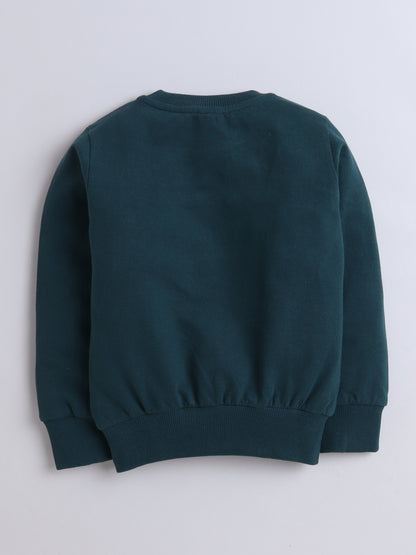 Pack Of 2 Cotton Terry Full Sleeves Solid Sweatshirts- Mustard & Green