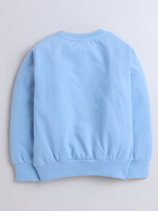 Pack Of 2 Cotton Terry Full Sleeves Solid Sweatshirts- Green & Blue