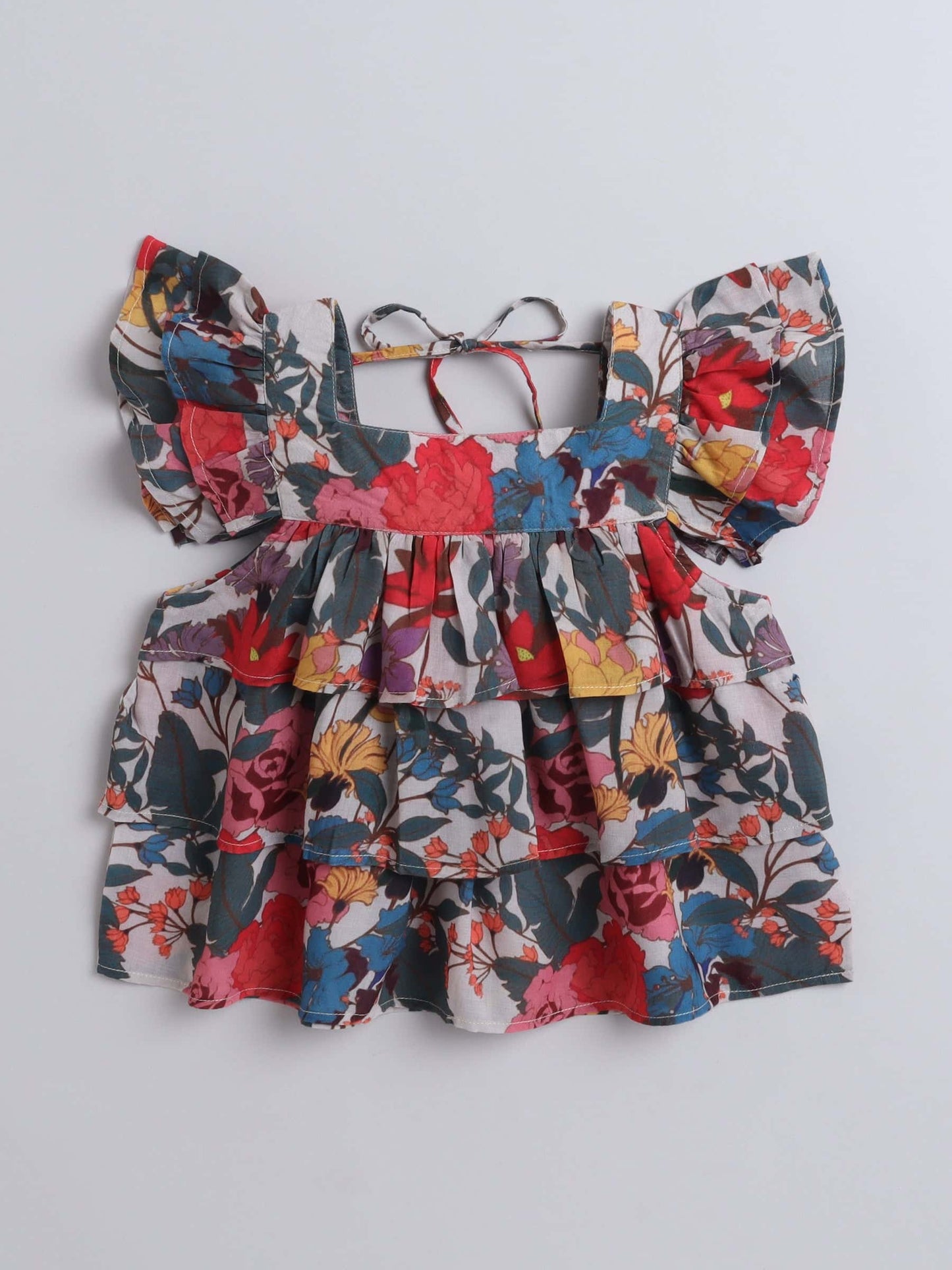 Kids Floral Print Lyre Top & Shorts Set – Trendy & Comfy - Pure, Chemical-Free Kidswear
