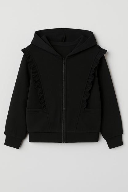 Terry Fabric Full Sleeves Front Zipper Huddy