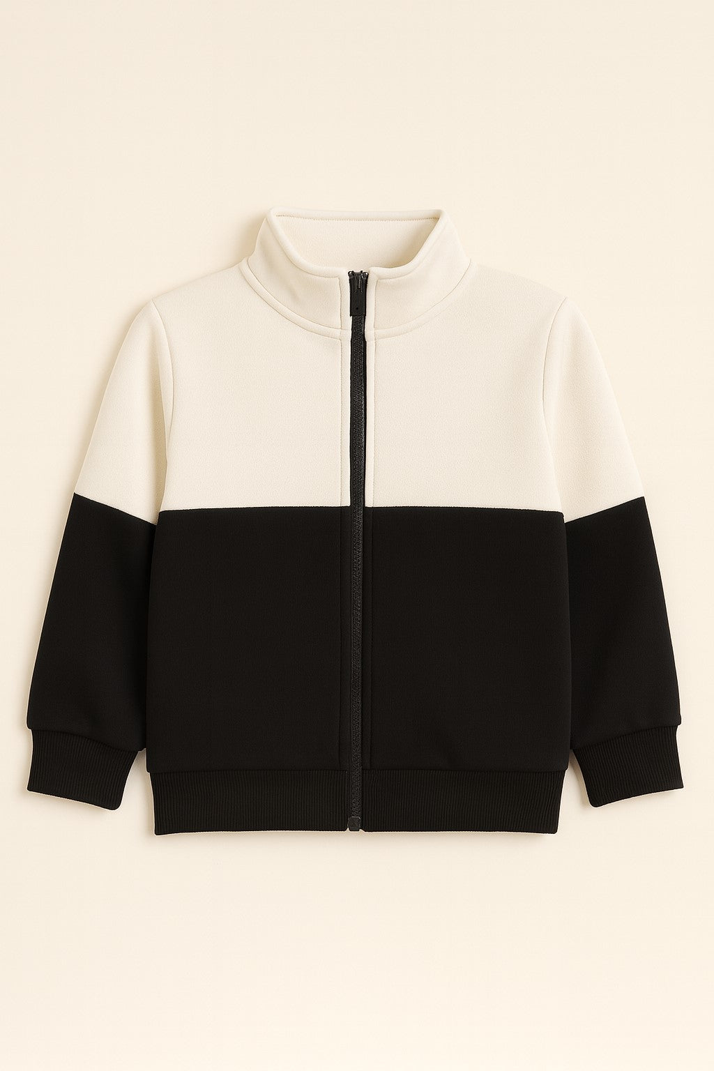 Cotton Fleece Full Sleeves Front Zip Style Sweat-Jacket