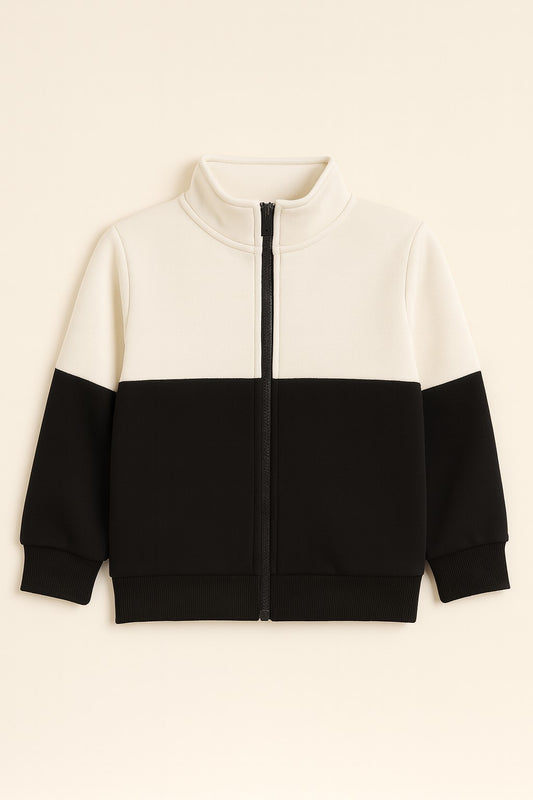 Cotton Fleece Full Sleeves Front Zip Style Sweat-Jacket