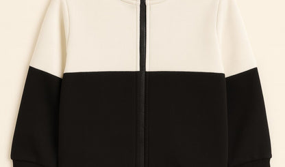 Cotton Fleece Full Sleeves Front Zip Style Sweat-Jacket