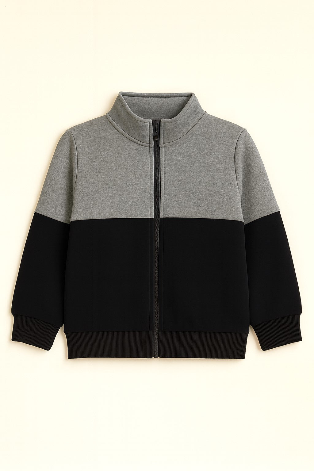 Cotton Fleece Full Sleeves Front Zip Style Sweat-Jacket