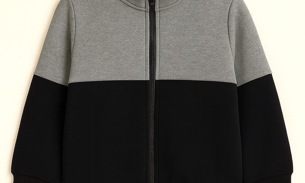 Cotton Fleece Full Sleeves Front Zip Style Sweat-Jacket