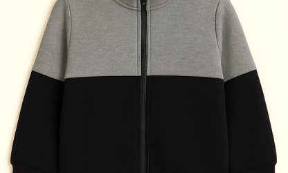 Cotton Fleece Full Sleeves Front Zip Style Sweat-Jacket