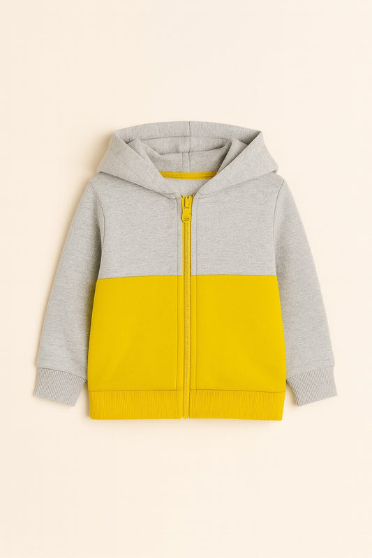 Cotton Fleece Full Sleeves Front Zip Style Sweat-Jacket