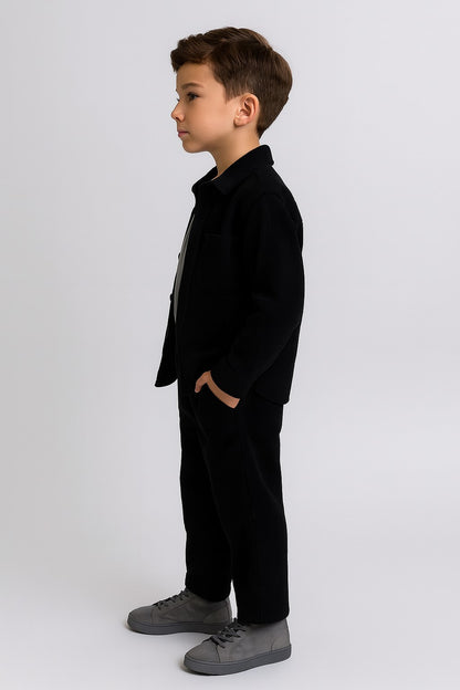 Cordoury Fabric Full Sleeves Shirt With Trouser And Half Sleeves T-shirt