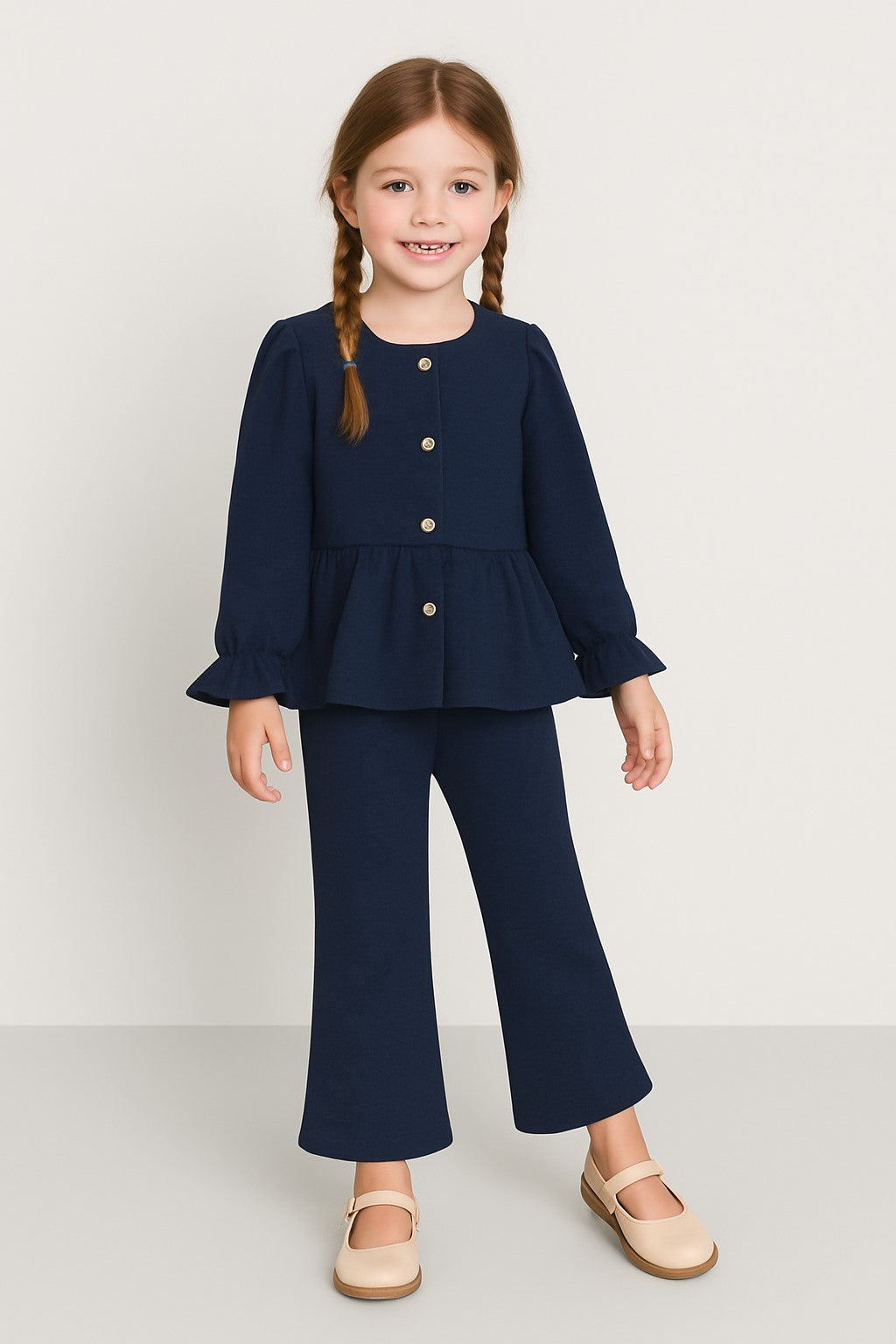 Terry Full Sleeves Front Open Top With Bottom