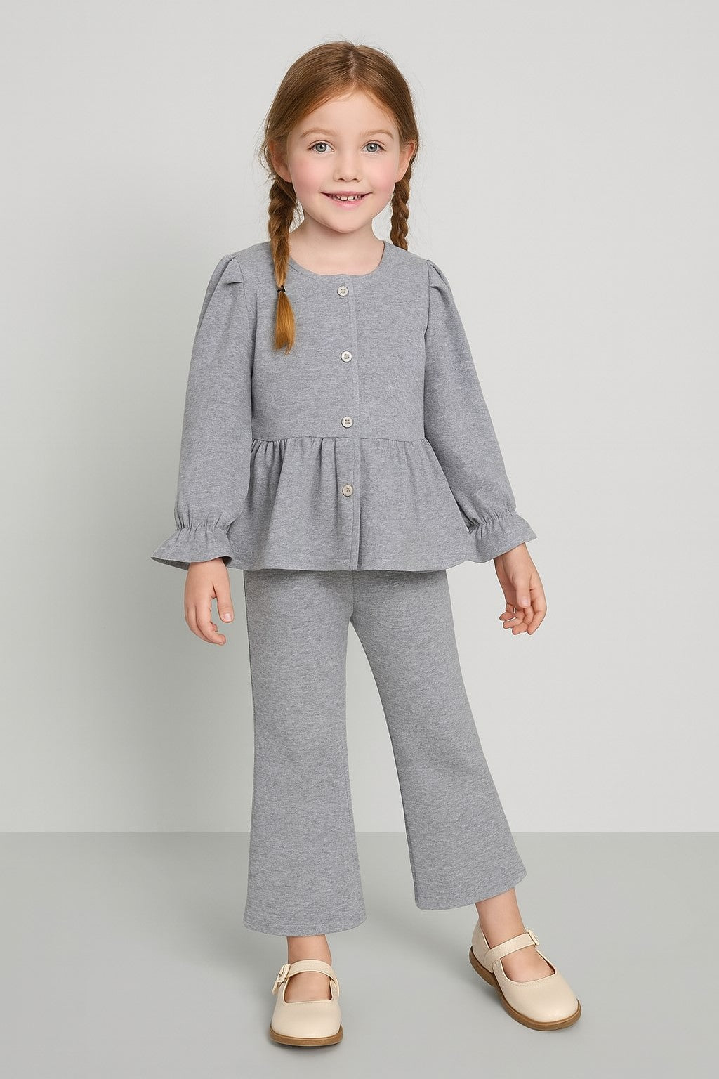 Terry Full Sleeves Front Open Top With Bottom